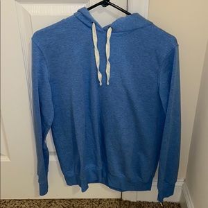 blue sweatshirt
